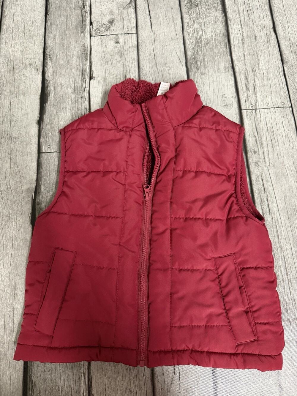 Women’s Yogalicious Woven Keepin' Cozy Vest Maroon Burgundy Sz Medium